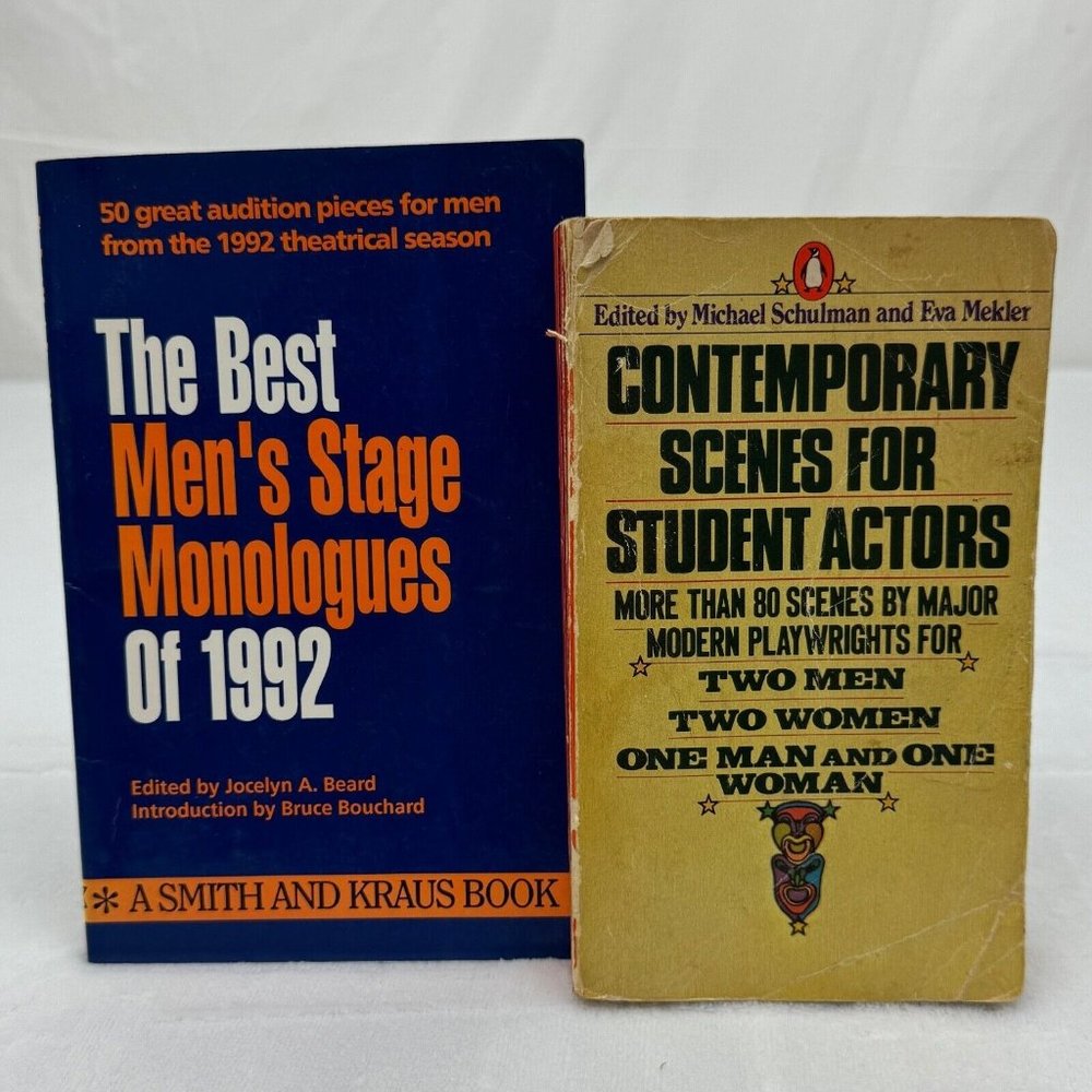 Lot of 2 Scene Study/Monologue Books Men's Monologues of 92 Contemporary Scenes